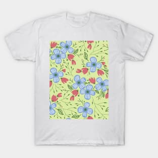 Cute Flowers Floral Pattern T-Shirt